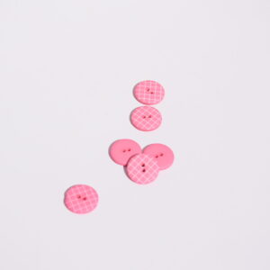 Bouton Rond Plastique rose 15 mm