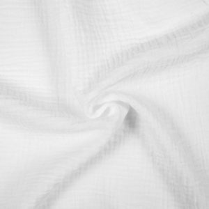 Tissu Double Gaze uni Blanc