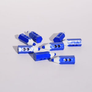 Bouton Plastique Crayon Bleu 15 mm
