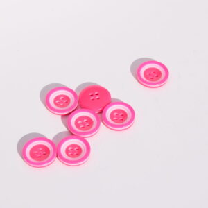Bouton Plastique Rose 15mm