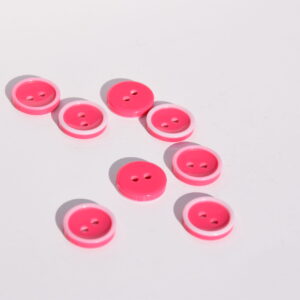 Bouton Plastique Rose 15 mm