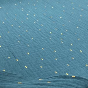 Tissu Double Gaze Confettis dorés