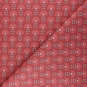 Tissu Coton Cretonne enduit Floral Fantasy