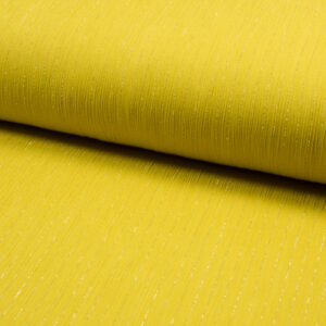 Tissu Viscose rayures fines lurex Jaune