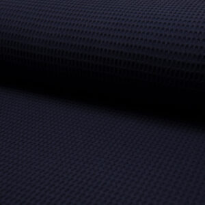 Tissu Nid Abeille Uni Bleu Marine