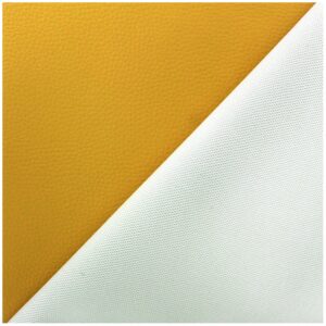 Tissu Simili Cuir Karia Uni Curcuma
