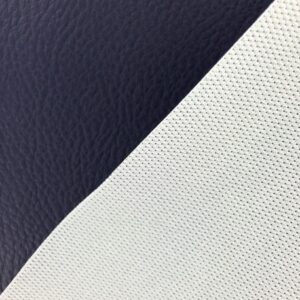 Tissu Simili Cuir Karia Uni Marine