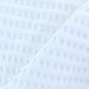Tissu Nid Abeille Blanc