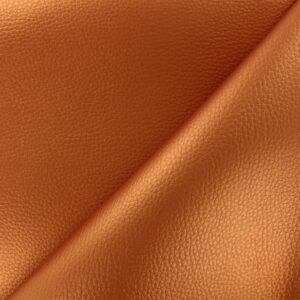 Tissu Simili Cuir Karia Uni Cuivre métallisé
