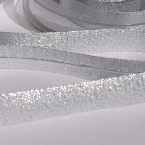 Biais Lurex Argent 20mm