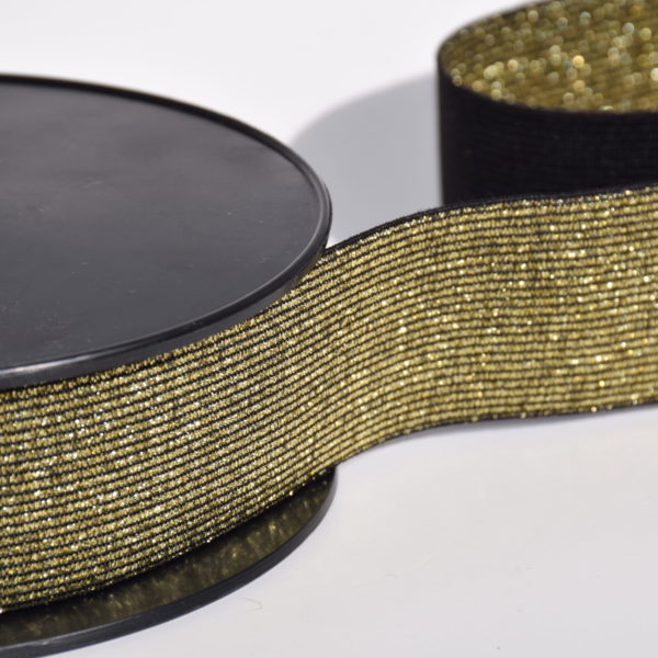Elastique maille 40mm Or Lurex