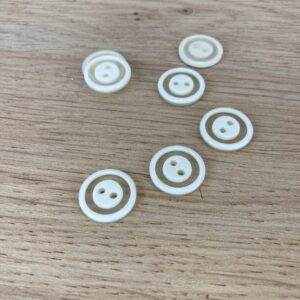 Bouton Blanc & transparent 18mm