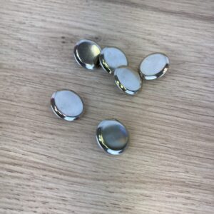 Bouton Métal à queue Argent 20 mm