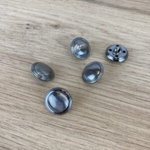 Bouton à queue Métal argent 15mm