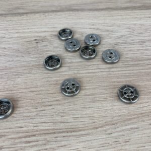 Bouton Metal Argent Marin 18mm