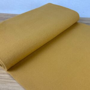 Tissu Bord cote Uni Jaune Moutarde