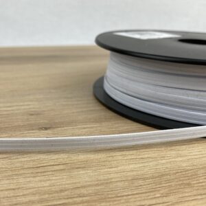 Tresse Elastique Plate 6mm Blanc