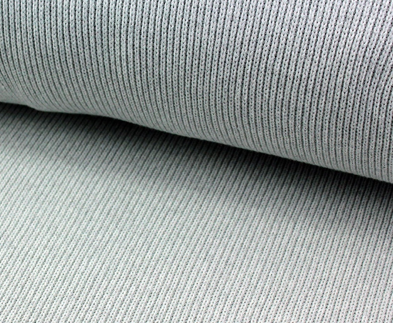 Tissu Maille tricot coton Gris clair - Les aiguilles de Lulu