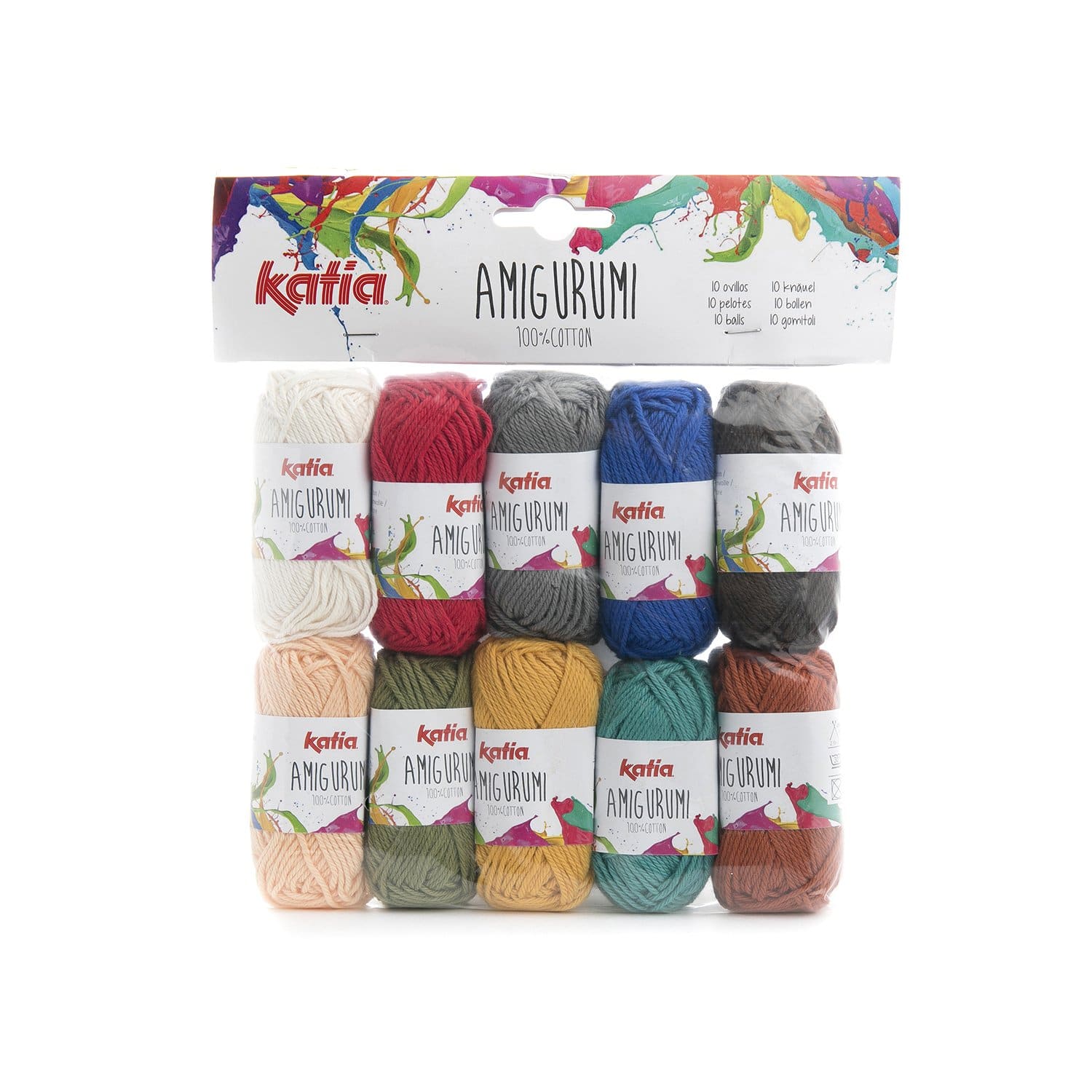 Amigurumi fil de laine 10 a. 10 g, 100 % coton, lot de laine à tricoter de  18 bobines de fil à coudre, 2870–01 - Cdiscount Beaux-Arts et Loisirs  créatifs