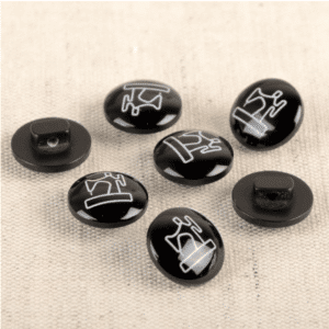 Bouton Culot Couture Plastique noir Machine à coudre 13mm