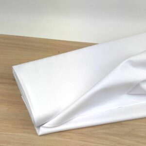 Tissu Popeline de coton uni blanc