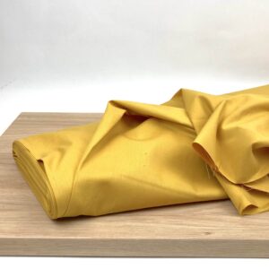 Tissu Popeline de coton jaune moutarde
