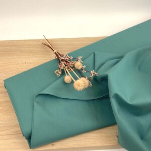 Tissu Popeline de coton uni vert