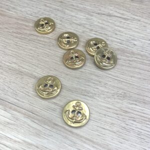 Bouton doré ancre 22mm