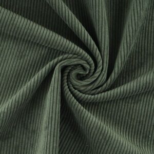 Tissu velours Huggy kaki