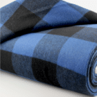 Tissu lainage gros carreaux bleu et noir