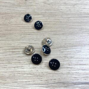 Bouton émaillé noir 11 mm