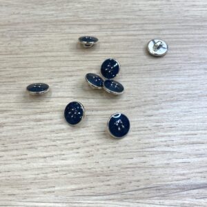 Bouton émaillé marine 11 mm