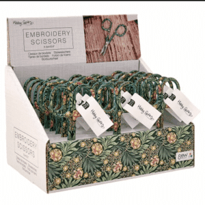 Ciseaux de broderie fleurs verts