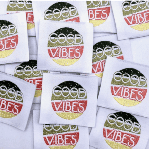 Etiquette à coudre Good Vibes