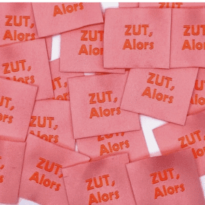Etiquette à coudre Zut Alors
