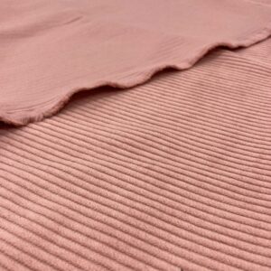 Tissu velours coton vieux rose