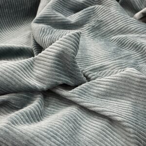Tissu velours coton pétrole