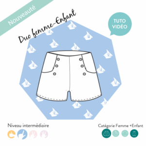 Patron Couture Short Titouan Les patronnes