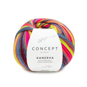Kanerva Socks Katia Yarns laine à chaussettes multicolore