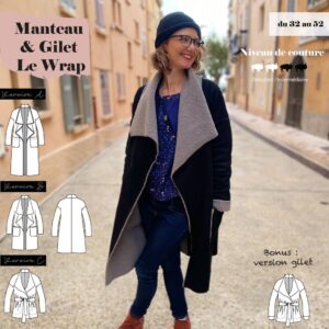 Patron Couture Manteau et Gilet Le Wrap Super Bison