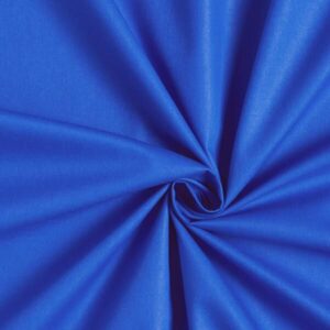 Tissu Popeline de coton bleu roi