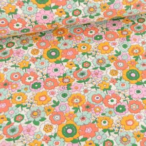 Tissu Cretonne enduit Popette