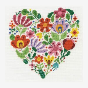 Kit point de croix tendre bouquet DMC