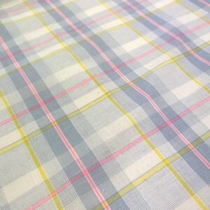 Tissu Katia Fabrics Fluor Madras fuchsia et blue
