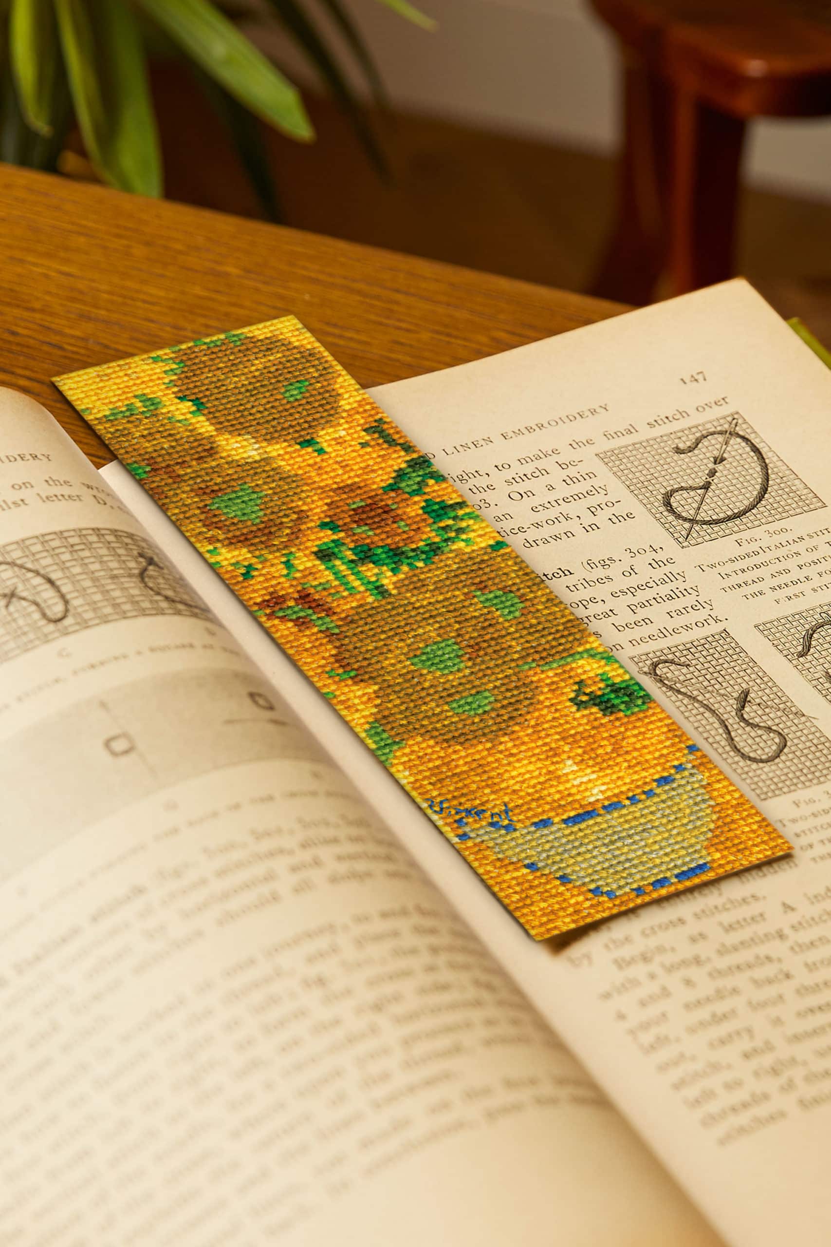 Kit point de croix marque page les tournesols de Van Gogh