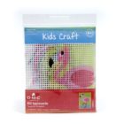 Kit enfant canevas gros trous le flamand rose