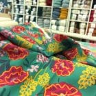 Tissu coton fresh flowers vert nerida hansen