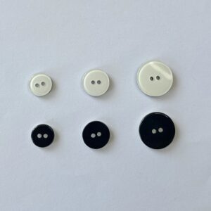 Bouton Plastique Noir & Blanc
