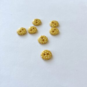 Bouton Plastique jaune gouttes 12 mm