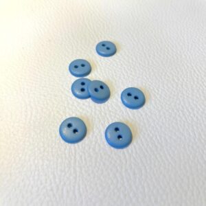 Bouton Plastique Bleu 2 trous 12 mm